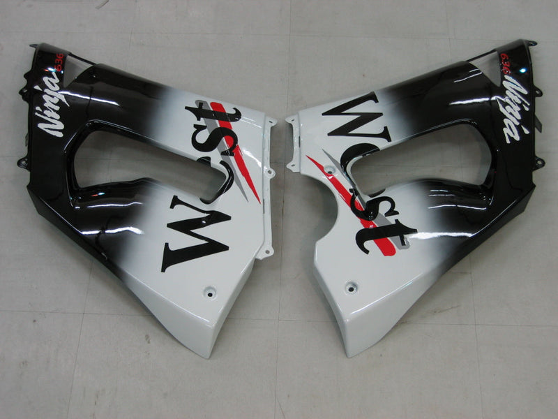 Fairings 2005-2006 Kawasaki ZX6R 636 Black White West ZX6R Generic