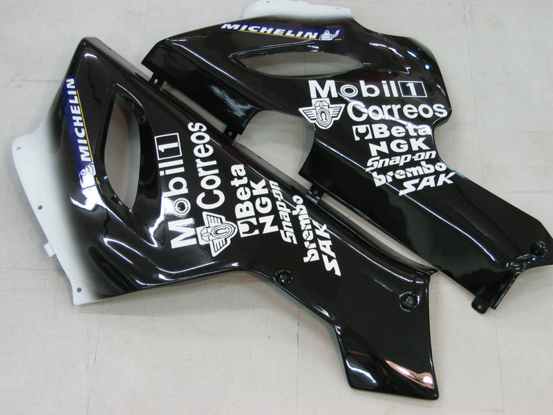 Fairings 2005-2006 Kawasaki ZX6R 636 Black White West ZX6R Racing Generic