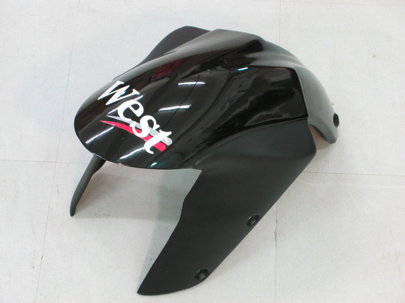 Fairings 2005-2006 Kawasaki ZX6R 636 Black White West ZX6R Racing Generic