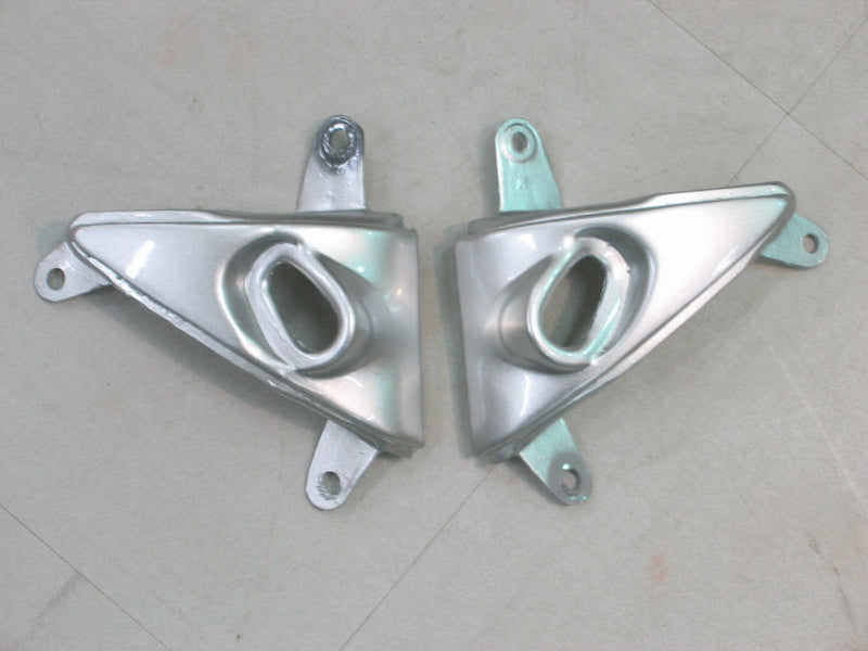 Carenados 2005-2006 Kawasaki ZX6R 636 Plata y Llama Roja Ninja Racing Genérico