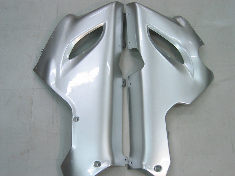 Fairings 2005-2006 Kawasaki ZX6R 636 Silver & Red Flame Ninja Racing Generic