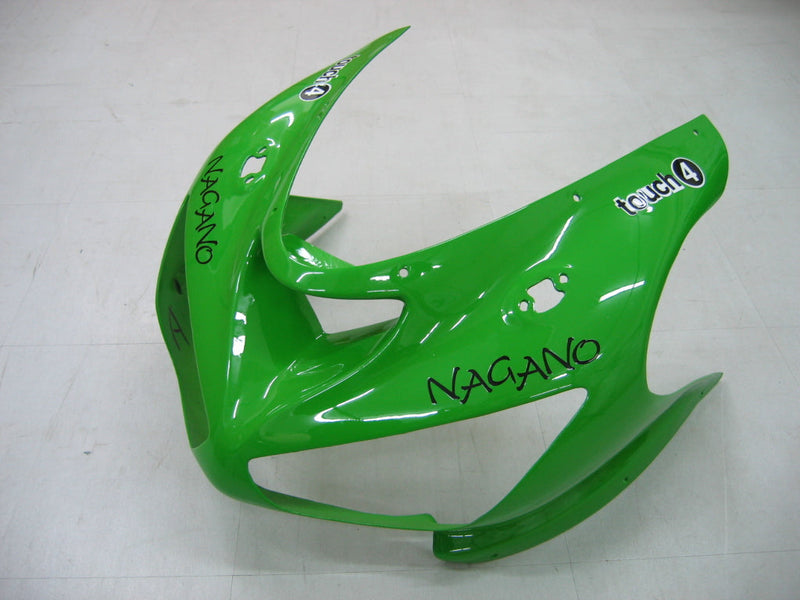 Fairings 2005-2006 Kawasaki ZX6R 636 Green Black No. 14 ZX6R Racing Generic