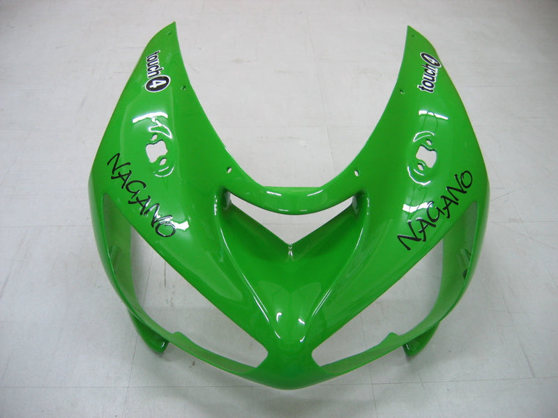 Fairings 2005-2006 Kawasaki ZX6R 636 Green Black No. 14 ZX6R Racing Generic