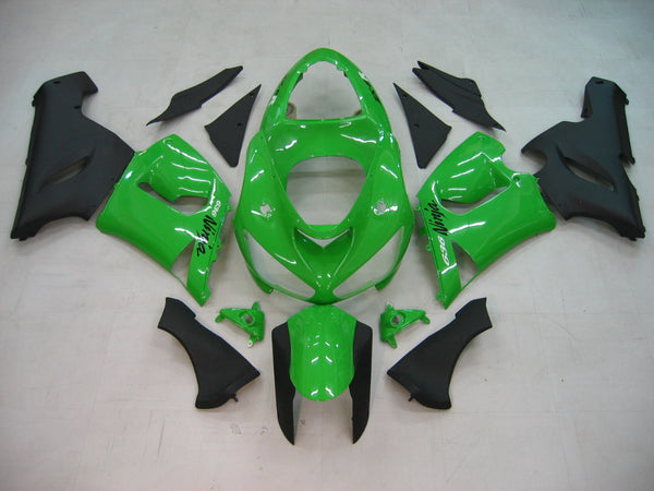 Fairings 2005-2006 Kawasaki ZX6R 636 Grønn Svart Ninja Generisk