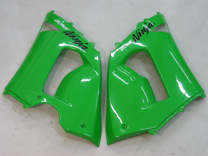 Fairings 2005-2006 Kawasaki ZX6R 636 Grön Svart Ninja Racing Generic