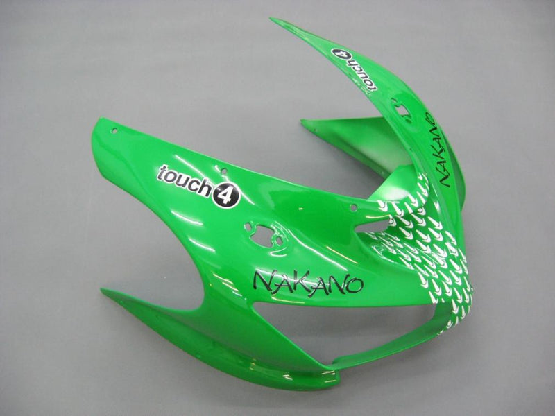 Carenados 2005-2006 Kawasaki ZX6R 636 Verde Negro No. 56 Nakano Racing Generic