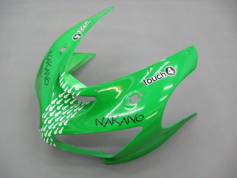 Fairings 2005-2006 Kawasaki ZX6R 636 Grön Svart Nr 56 Nakano Racing Generic