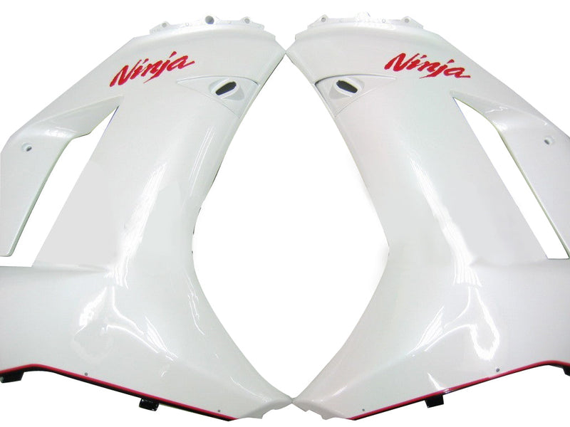 Carenados 2007-2008 Kawasaki ZX6R ZX636 Blanco Rojo Negro ZX6R Genérico