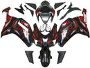 Carenados 2007-2008 Kawasaki ZX6R ZX636 negro y rojo Flame Ninja ZX6R Racing genérico