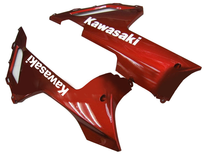 Fairings 2007-2008 Kawasaki ZX6R ZX636 Black & Red Flame Ninja ZX6R Racing Generic