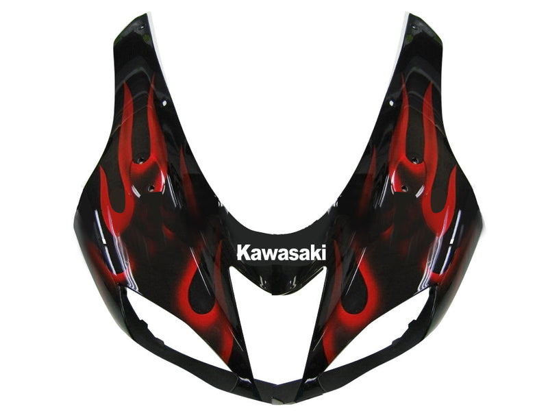 Kotelot 2007-2008 Kawasaki ZX6R ZX636 Black & Red Flame Ninja ZX6R Generic