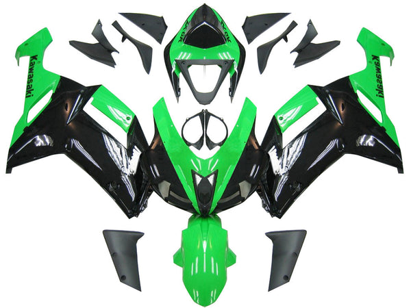 Kotelot 2007-2008 Kawasaki ZX6R ZX636 Green Black Ninja ZX6R Generic