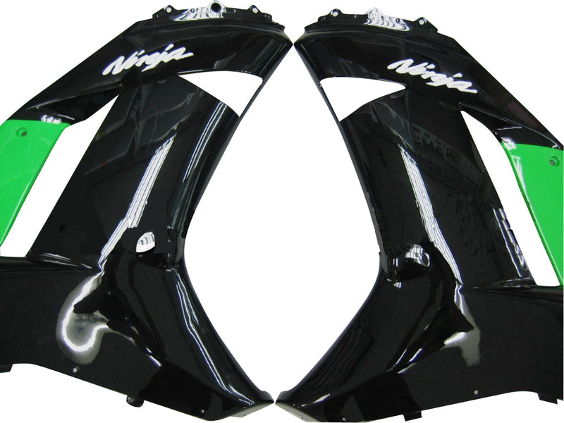 Fairings 2007-2008 Kawasaki ZX6R ZX636 Grønn Svart Ninja ZX6R Racing Generisk