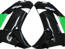 Fairings 2007-2008 Kawasaki ZX6R ZX636 Grøn Sort Ninja ZX6R Generisk