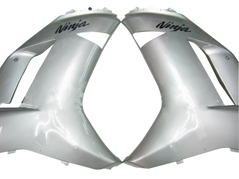 Fairings 2007-2008 Kawasaki ZX6R ZX636 Silver Ninja ZX6R Racing Generic