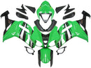 Fairings 2007-2008 Kawasaki ZX6R ZX636 Grøn Sort Sølv Ninja ZX6R Generisk