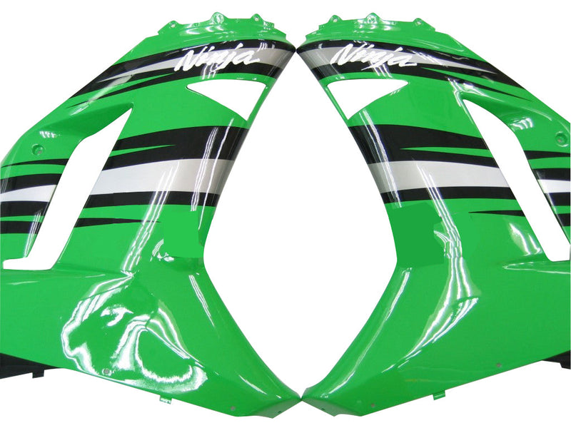 Carenagens 2007-2008 Kawasaki ZX6R ZX636 Verde Preto Prata Ninja ZX6R Racing Generic