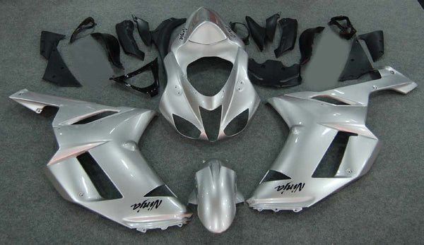 Owiewki 2007-2008 Kawasaki ZX6R ZX636 Silver Ninja Racing Generic