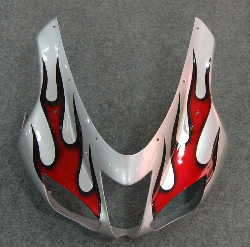 Verkleidungen 2007-2008 Kawasaki ZX6R ZX636 Silver &amp; Red Flame ZX6R Racing Generic