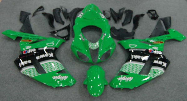 Fairings 2007-2008 Kawasaki ZX6R ZX636 Grön Svart ZX6R Racing Generic