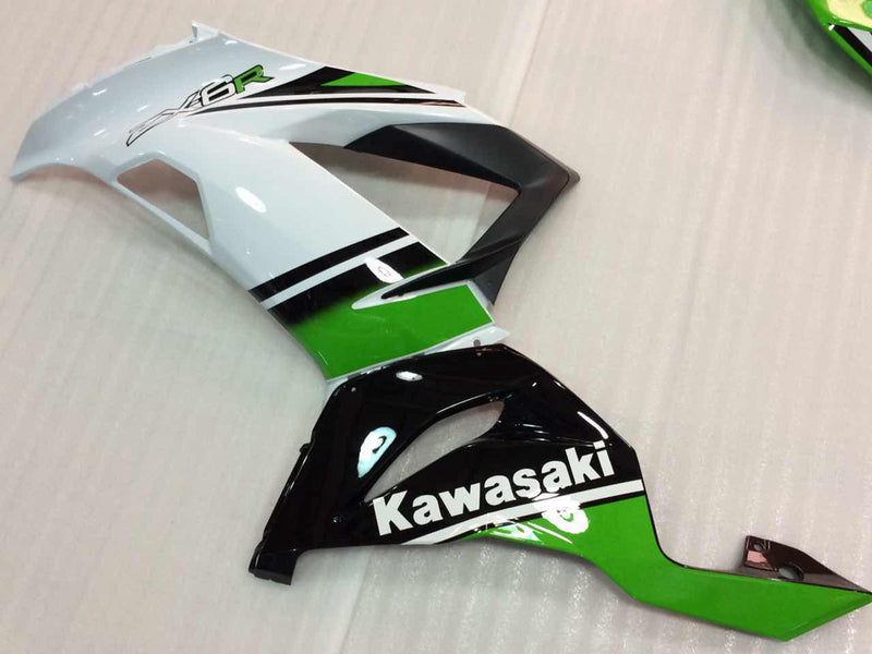 Fairings 2013-2018 Plast Kawasaki ZX6R 636 Grønn Hvit Ninja Generisk