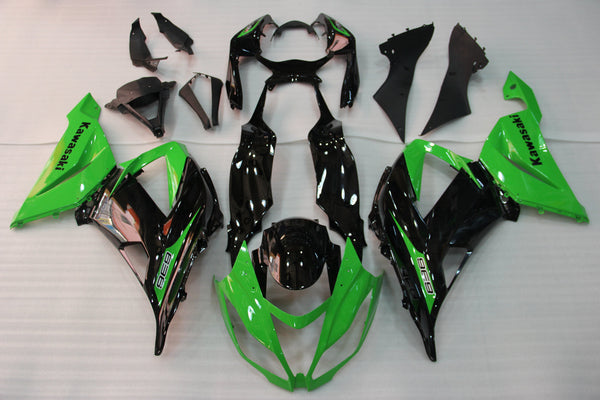 Fairings 2013-2018 Plast Kawasaki ZX6R 636 Grønn Svart Ninja Generisk