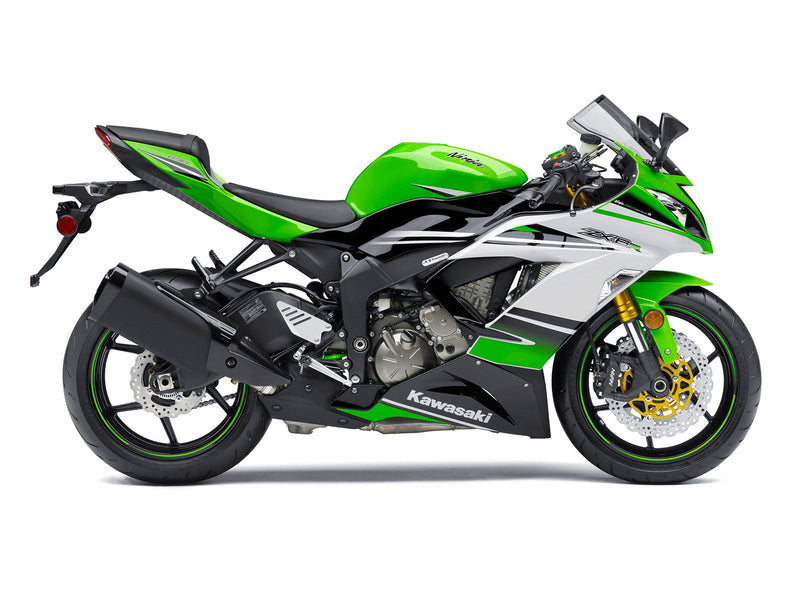 Owiewki 2013-2018 Tworzywa Kawasaki ZX6R 636 Zielony Biały Ninja Generic