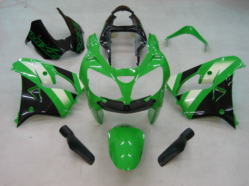 Fairings 2000-2001 Kawasaki ZX 9R Grønn Svart ZX9R Racing Generisk