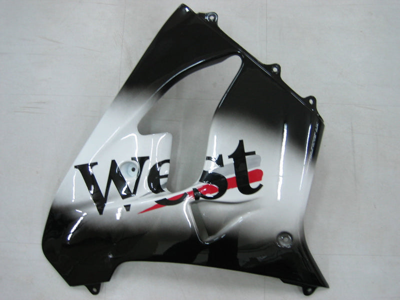 Owiewki 2000-2001 Kawasaki ZX 9R Czarny Biały West ZX9R Ogólne