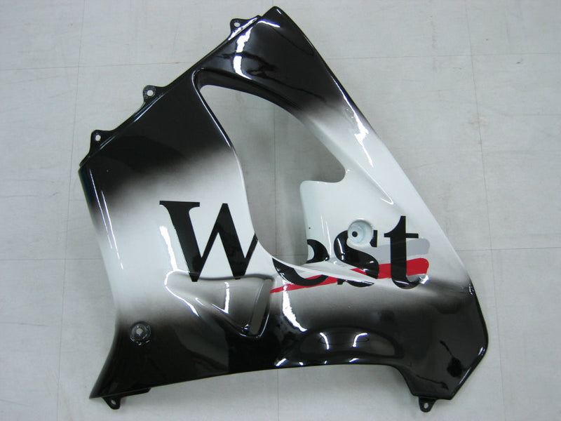 Owiewki 2000-2001 Kawasaki ZX 9R Czarny Biały West ZX9R Ogólne