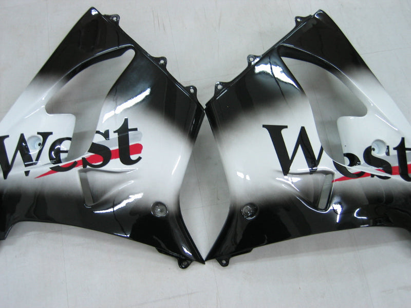 Fairings 2000-2001 Kawasaki ZX 9R Svart Vit West ZX9R Generic