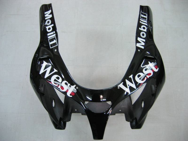 Fairings 2000-2001 Kawasaki ZX 9R Black White West ZX9R Racing Generic