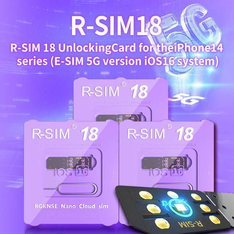 Tarjeta RSIM de desbloqueo Nano R-SIM 18 para iPhone 14 Plus 13 12 Pro Max 11 Pro IOS 16