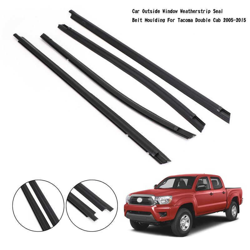 Tira de sellado de ventana exterior de coche para Tacoma Double Cab 05-2015 genérico