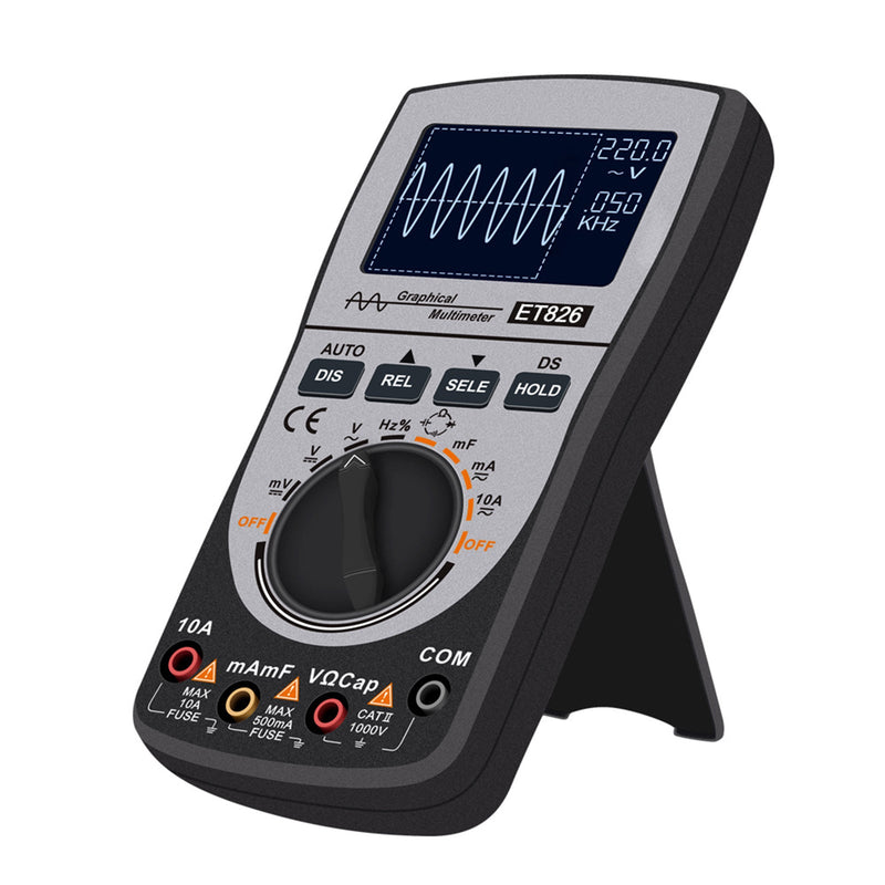 ET826 2 i 1 Digital Smart Oscilloskop Multimeter AC/DC Strömspänning