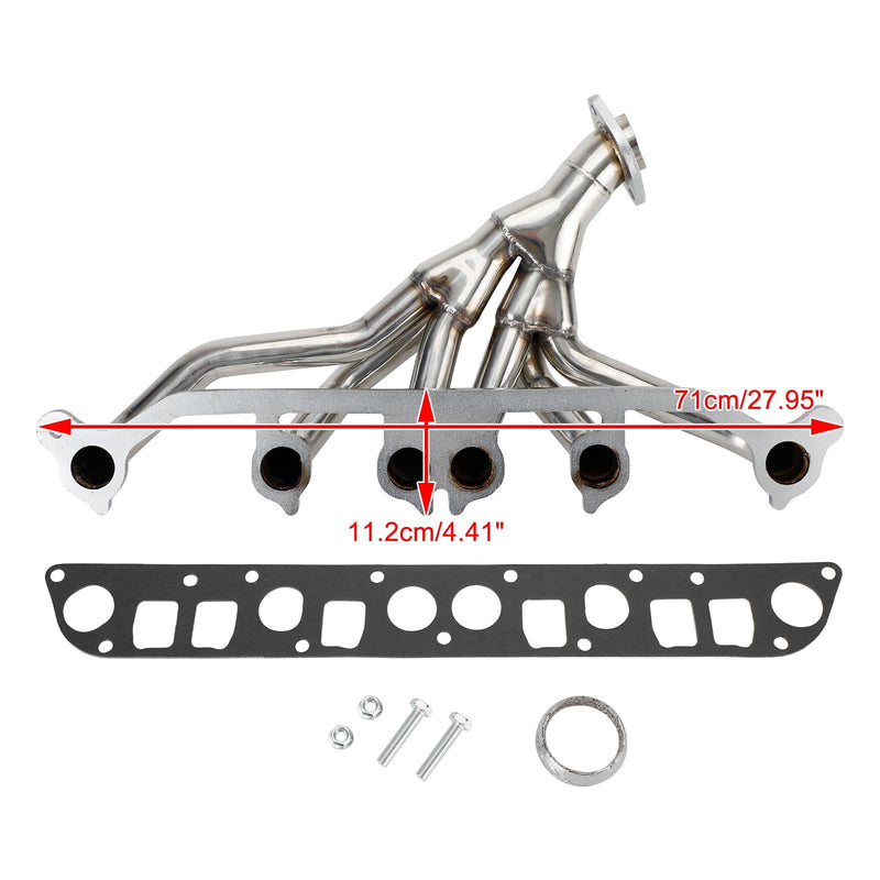 1991-1992 Comanche Cherokee Limited Wrangler Islander coletor de escape aço inoxidável 4.0L V6