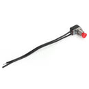 1 stk Normalt lukket Momentan Selvnulstilling Trykknap Reset Switch med ledning Rød