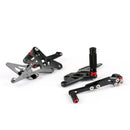 Conjunto traseiro ajustável cnc, apoio para os pés, conjunto traseiro para suzuki gsxr1000 2009-2016, blac genérico