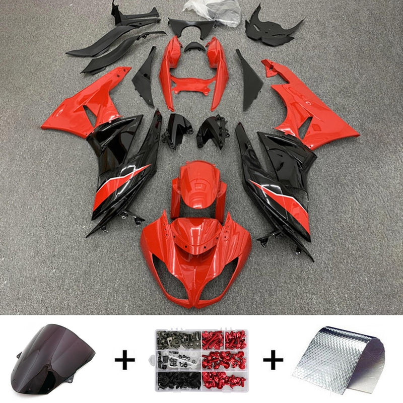 Kit de carenagem Amotopart Kawasaki ZX6R 636 2009-2012 corpo plástico ABS