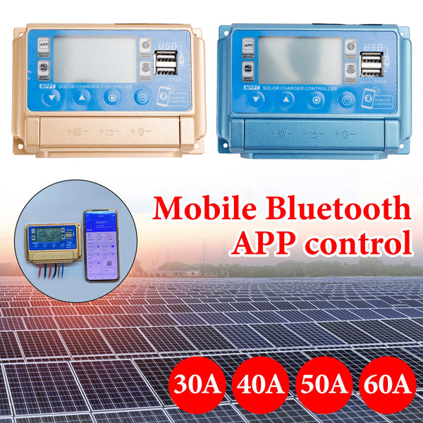 Cargador controlador de carga Solar MPPT Bluetooth APP 30A-60A adecuado para batería de 12V-60V