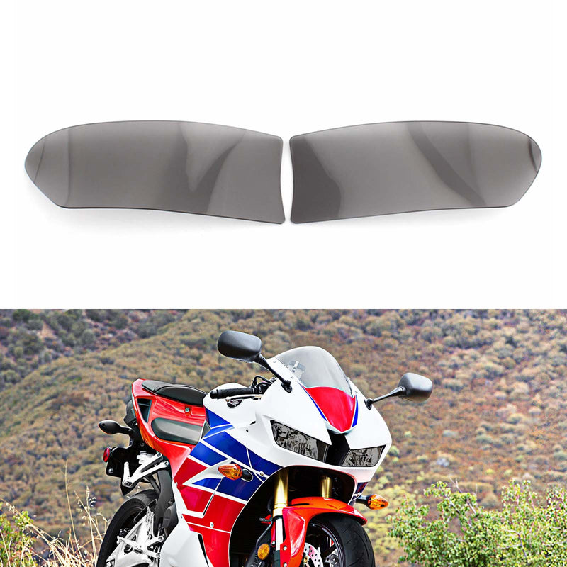 Front strålkastare linsskydd skyddslins lämplig för Honda Cbr 600 Rr 13-18 Smoke Generic