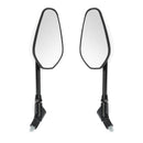 Novo espelho retrovisor preto esquerdo e direito para motocicleta cruiser chopper M10 10mm genérico