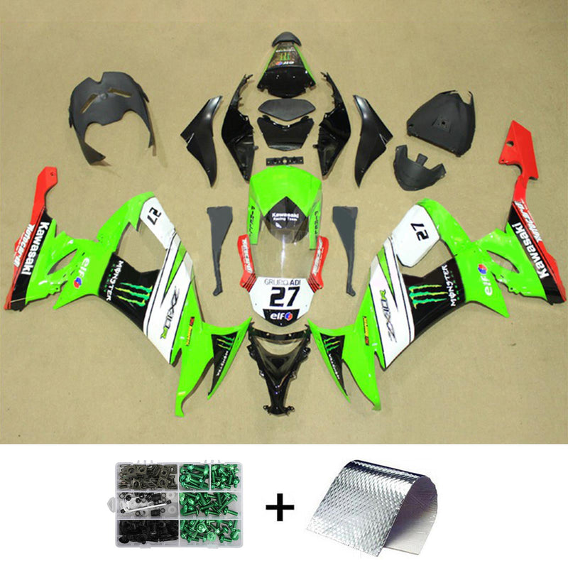 Conjunto de carenagens Amotopart para Kawasaki ZX10R 2008-2010, corpo, plástico, ABS