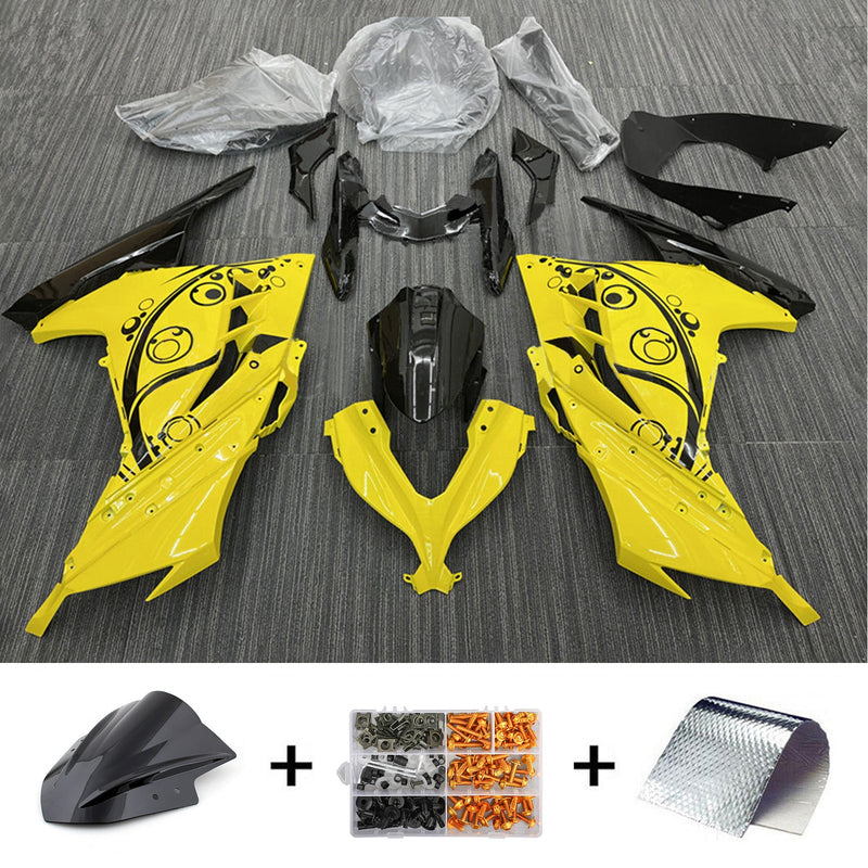 Amotopart kåpa Set för Kawasaki EX300/Ninja 300 2013-2017 Body Plastic ABS