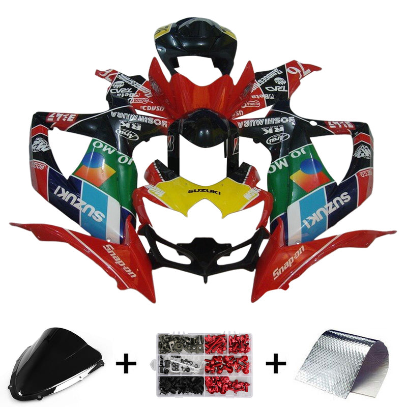 2008–2010 Suzuki GSXR 600/750 K8 Einspritzverkleidungs-Kit Karosserie Kunststoff ABS