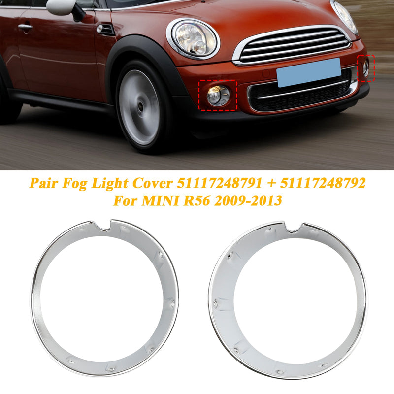 Amortecedor dianteiro luz de nevoeiro capa moldura para mini cooper r55 r56 r57 r58 r59