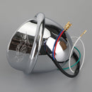 5palcový motocyklový světlomet Chrome Halo Ring DRL pro Cafe Racer Custom Bike