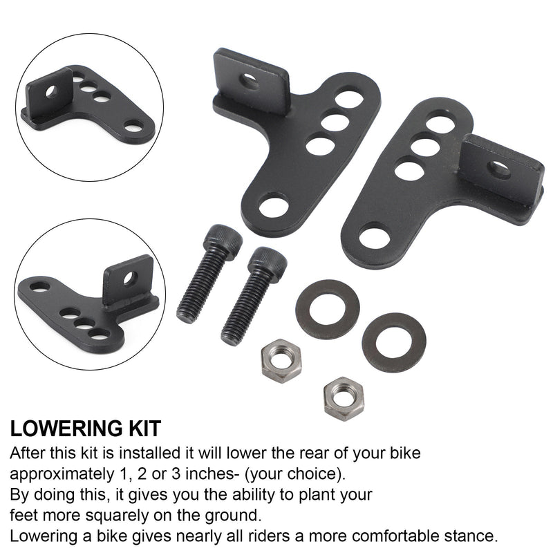 Kit de caída de brazo de control de descenso trasero ajustable de 1-3 pulgadas para Sportster XL883 1200 1988-1999 genérico