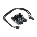 Extensor de conector de extensión de placa base, macho, 1 a 4 hembra, con cabezal USB de 9 pines