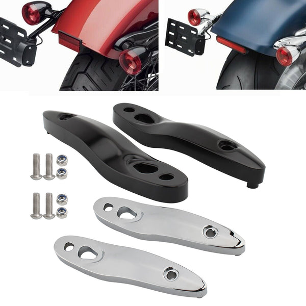 Kit de reubicación de placa de matrícula con soporte de extensión de señal de giro, compatible con Softail 00-20 genérico